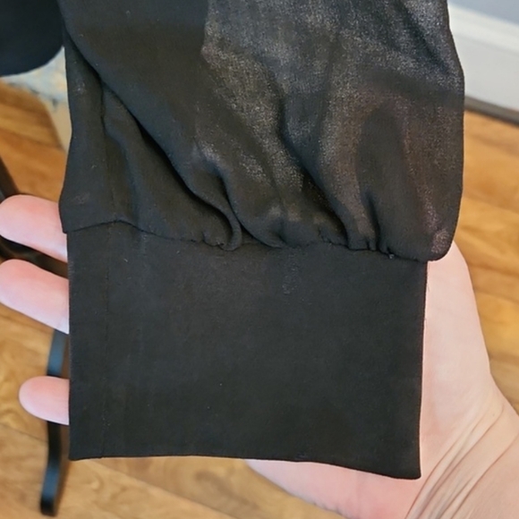 Calvin Klein squareneck sheer sleeve   blouse - Picture 9 of 11